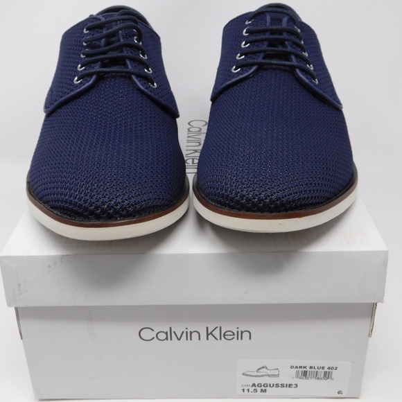 CALVIN KLEIN Men\'s Shoes Aggussie Derby Lace Up Casual Oxford Navy Size 11.5 NIB main image 12